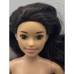 Barbie Skipper Doll- Asian Raven Hair Brown Eyes Articulated Nude For OOAK-